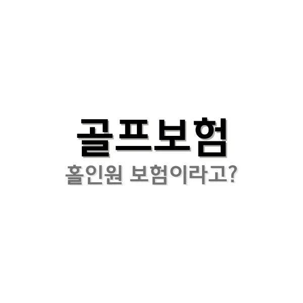홀인원 보험